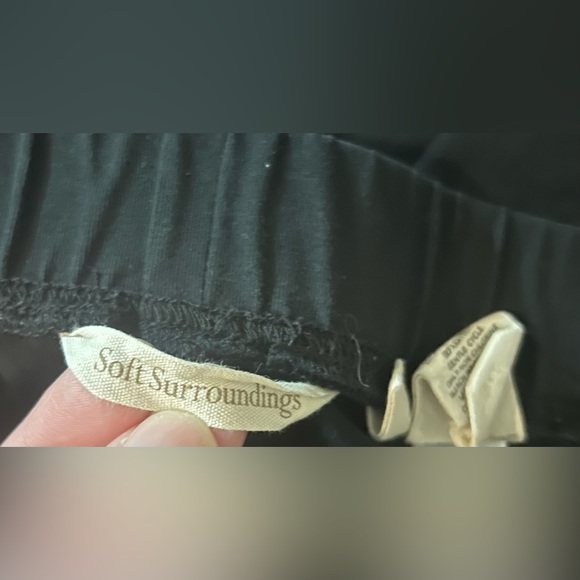 SOFT SURROUNDINGS black sweatpants leggings cotton ankle crop capri joggers 2X - Picture 7 of 8